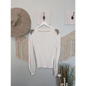 Maurices Jewled White Sweater